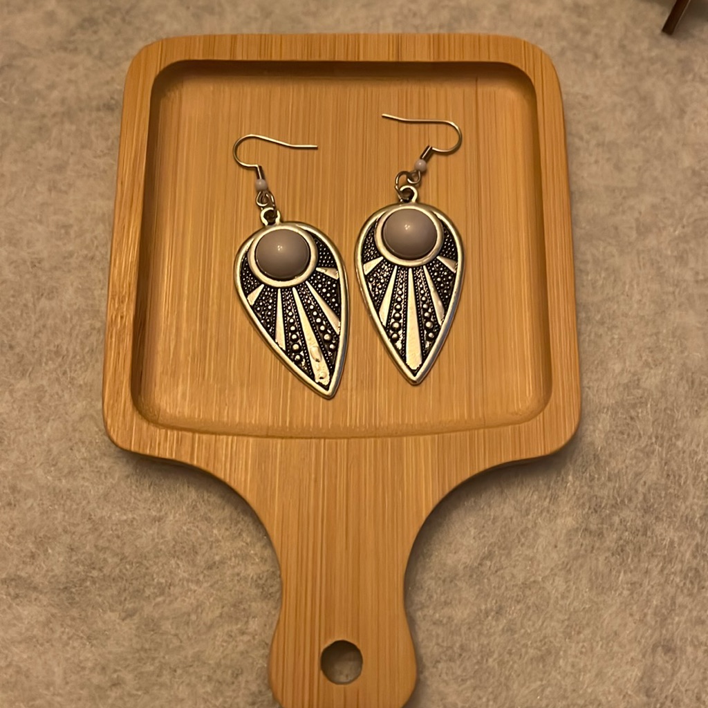 Boho Style Reverse Tear Drop Dangle Earrings